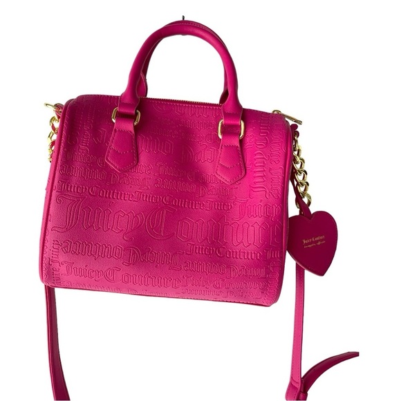 Juicy Couture Speedy bag Hot Pink Crossbody Bag Purse Shoulder Handbag Y2k - Picture 5 of 9